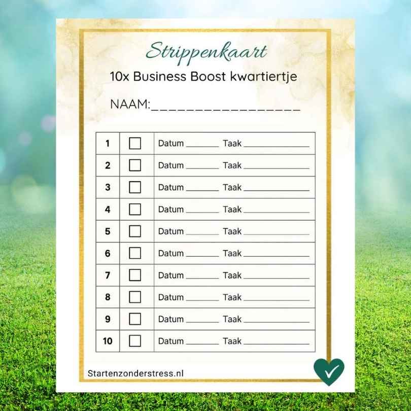 Business Boost Strippenkaart Business Boost Strippenkaart